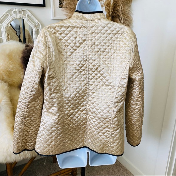 Animal Print Contrasting Black Bias Reversible Quilted Lightweight Jacket - Picture 6 of 8